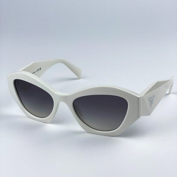 NEW Prada PR07YS 142130 White Grey Gradient Cat Eye Women Sunglasses - Picture 6 of 13
